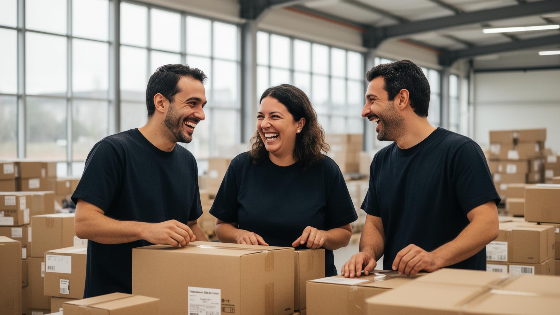 Equipa Solog no armazém